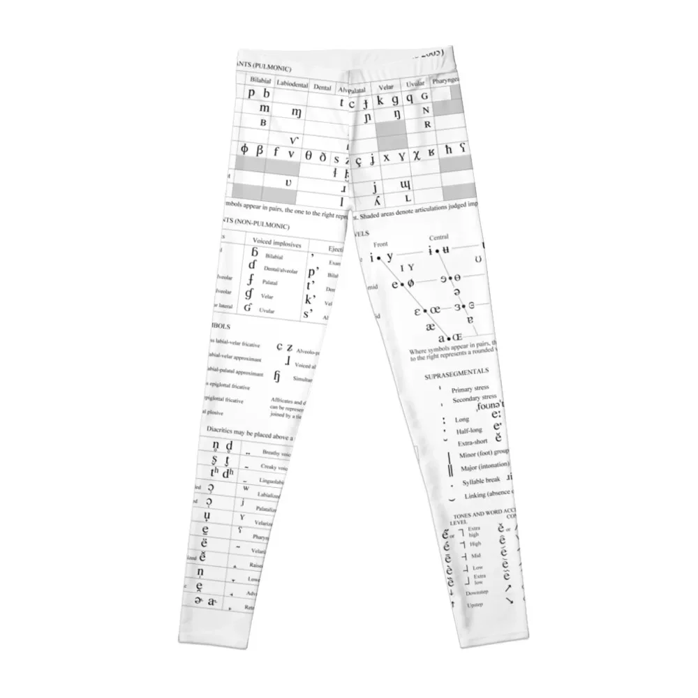 International Phonetic Alphabet Leggings Women's push up push up fitness gym pants Training pants Womens Leggings