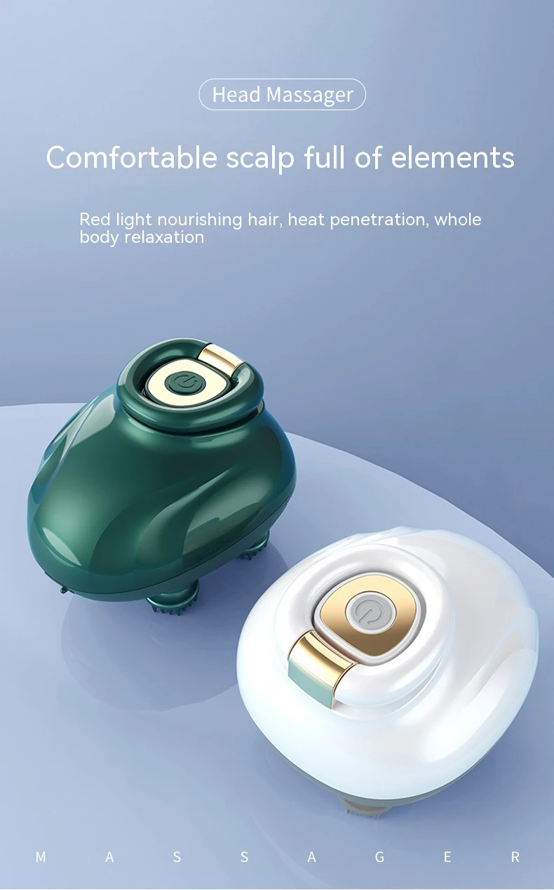 

Массажер для кожи головы - электрический массажер для головы, массажер для волос, снятие стресса, перезаряжаемый массажер-чесалка для головы