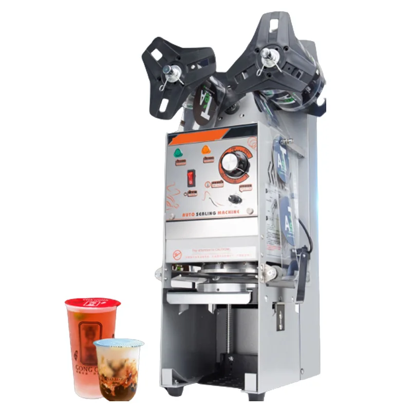 Commercial Cup Sealing Machine Full Automatic Bubble Tea Machine For 90/95mm PP/PE/PC Milk Tea Cup Sealer 220V