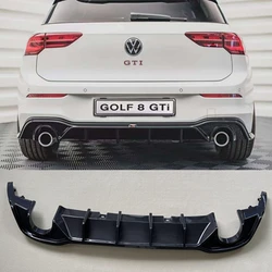 For Volkswagen Golf 8 GTI Max High Quality ABS Material Black/Carbon Fiber Look Car Rear Bumper Spoiler Diffuser Rear Lip