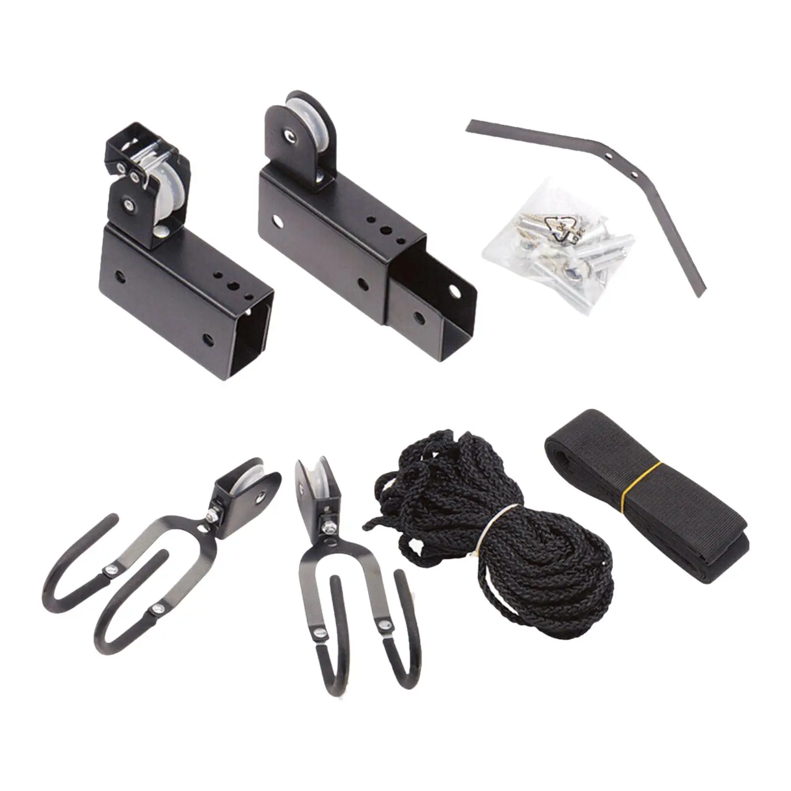 Metal Kayak Hoist Lift Pulley System Space Saving Garage Ceiling Rack Organizer for Bike Canoe Shed