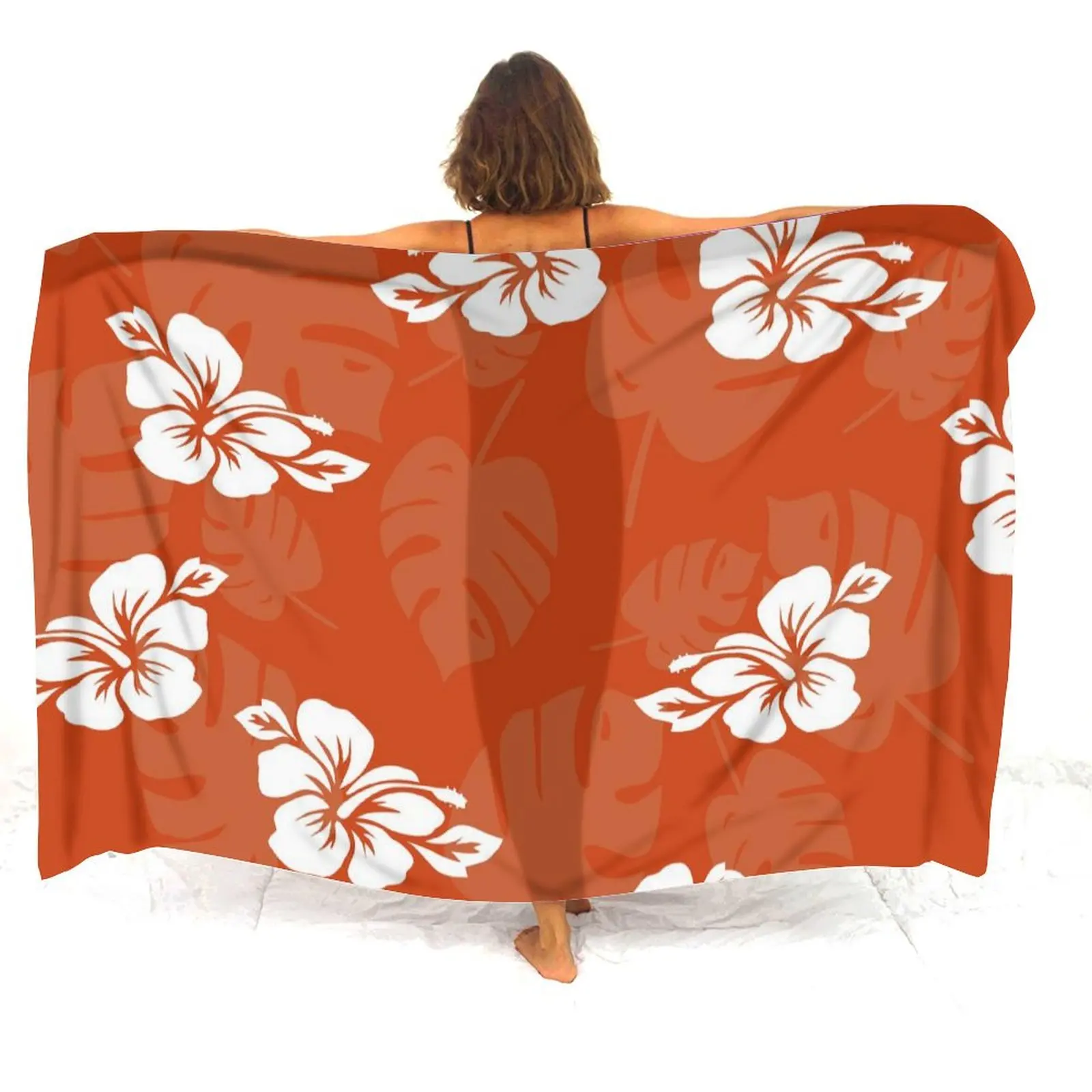 

Customizable Polynesian Horizon Sarong Women Sunset Gradient Shawl Skirt Lightweight Seaside Escape