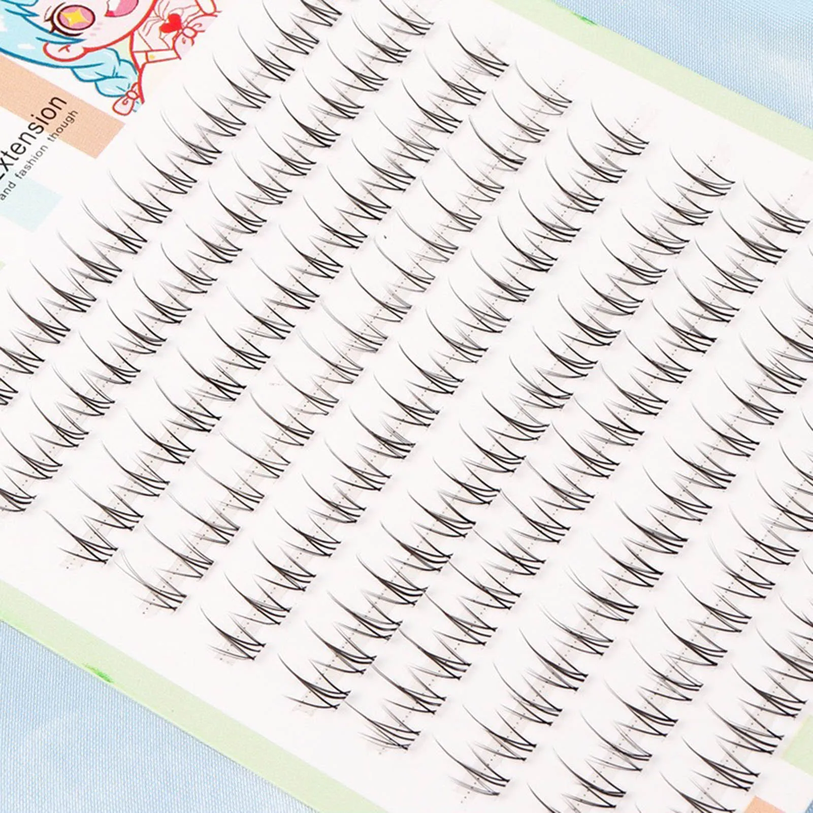 Zestaw do samodzielnego przedłużania rzęs, pojedyncze kępki, rzęsy codzienne 10-12mm, kręcenie C, naturalny wygląd, sztuczne rzęsy do samodzielnego makijażu w salonie.