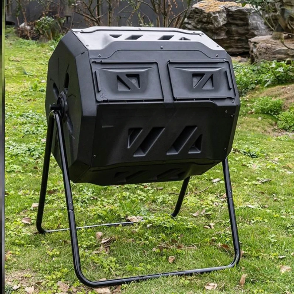 Garden Leaf Compost Box Tilting Outdoor Courtyard Fermentation Machine Large Capacity Organic Fertilizer Trash Can