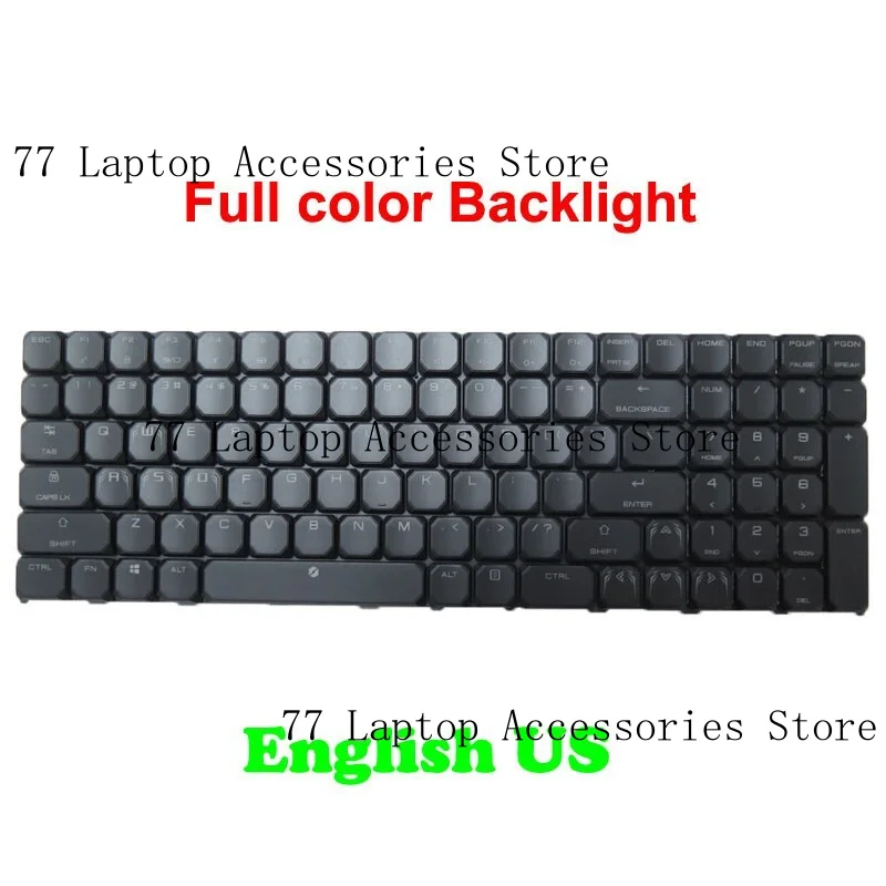 

Laptop Keyboard For Tongfang GM7MP7S United States US Backlit Black No Frame New