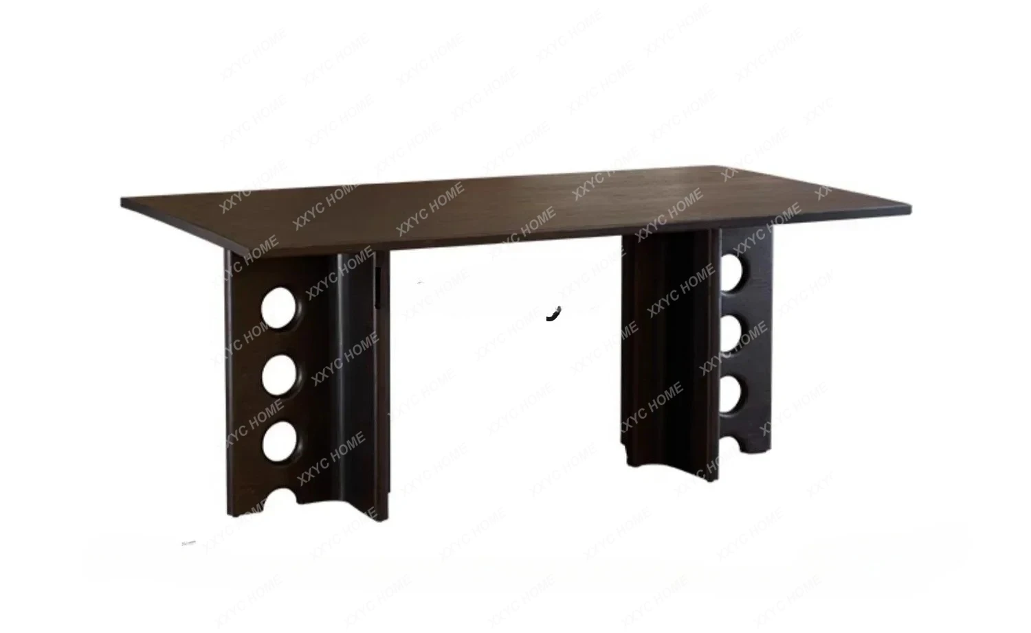 A  North American Oak Designer Medieval Office Conference Desk All Solid Wood Four-Six Long Dining Table