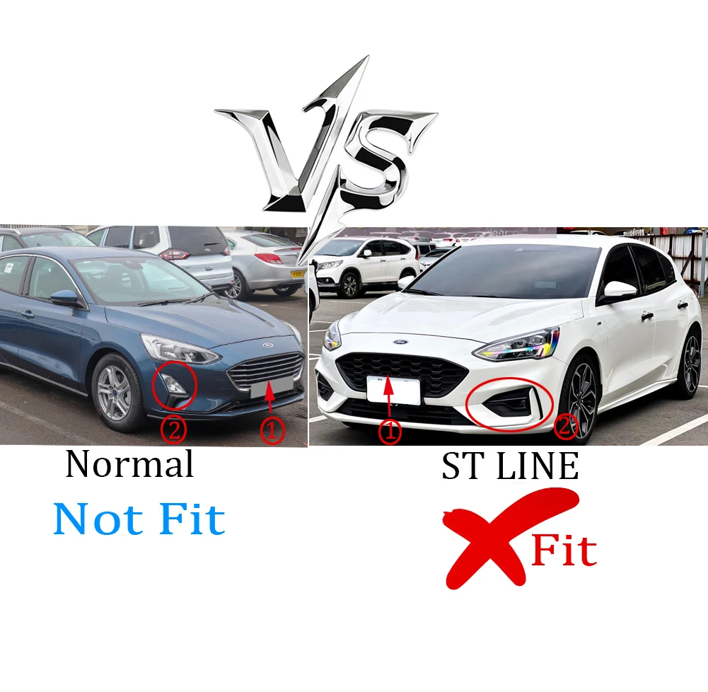 شبكة المبرد للسباق الأمامي شبكة المبرد العلوي والسفلي لفورد فوكس ST ST-Line 2019 2020 2021 2022 MK4 #2