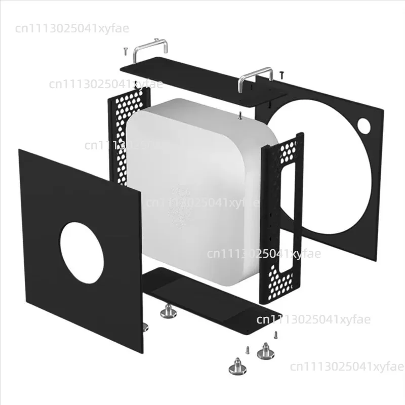 Aluminum Vertical Stand For Mac Mini M4 M4 Pro, Heat Dissipation Dustproof Desktop Holder
