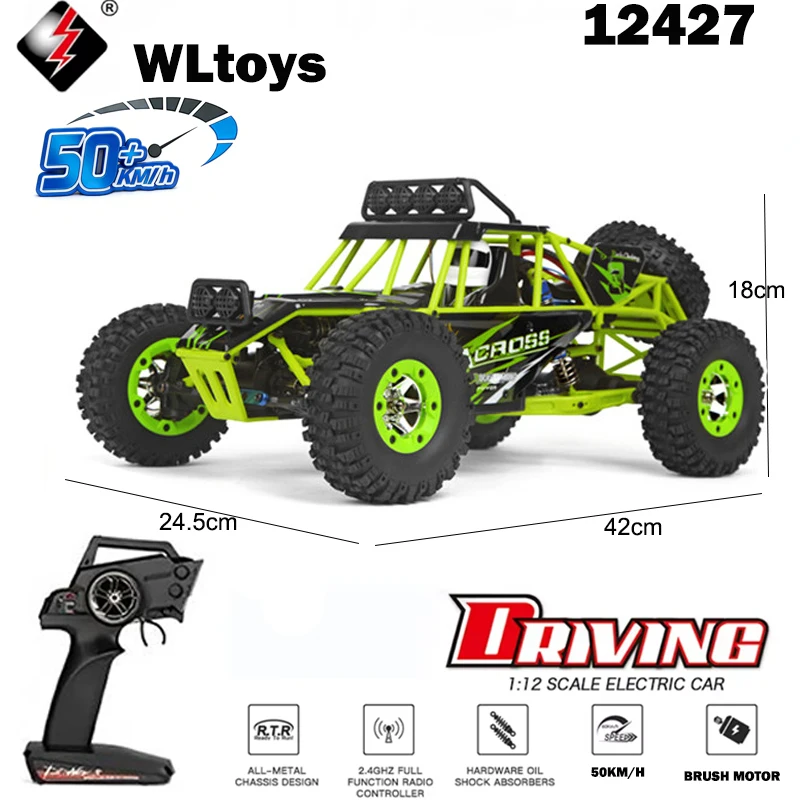 

Радиоуправляемые машинки WLtoys 1/12 12427 12429 124006 2.4G высокоскоростные ​ ​ Радиоуправляемая гоночная машина 4WD с щеточным двигателем, скорость 50 км/ч, для детей и взрослых