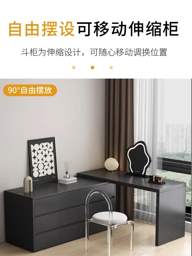 Customized dressing table, small unit, simple modern desk, bucket cabinet, integrated master bedroom, light luxury, expandable s