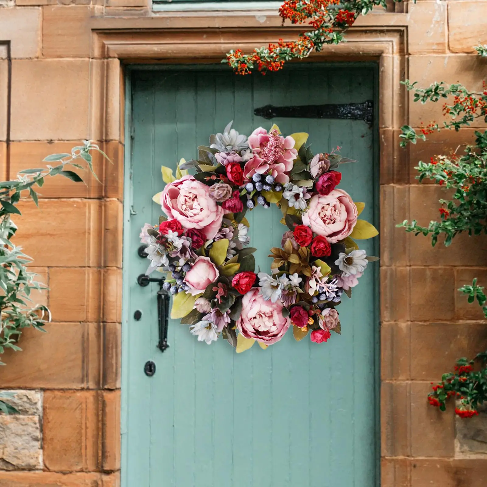 

Настенный искусственный венок ручной работы 13,8 дюйма искусственная гирлянда для дверей праздничный декор для вечеринки реквизит для фотосъемки