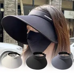 Foldable Sun Hat Sunscreen Hat Female Summer New Anti-ultraviolet Outdoor Outing Hollow Cap Sunshade Fashion Hats For Women