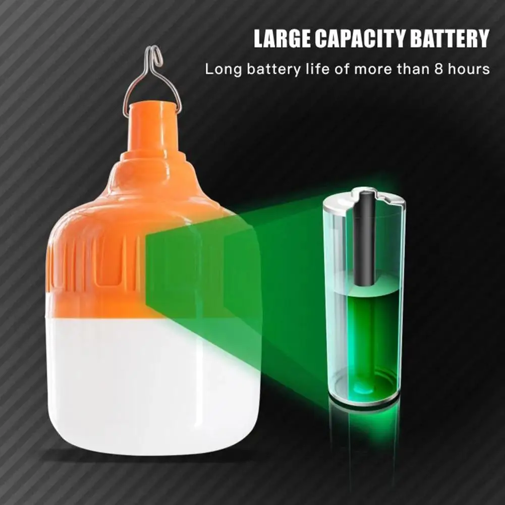 Rechargeable Ultra Bright  Long Battery Life  Wireless Mobile Waterproof Lighting Bulb  Night Market Stalls  Street Lamps