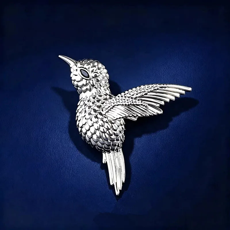 Mid Ancient Style Animal Bird Brooch Retro Versatile Light Luxury Suit Dress Decoration Accessories Pins for Women