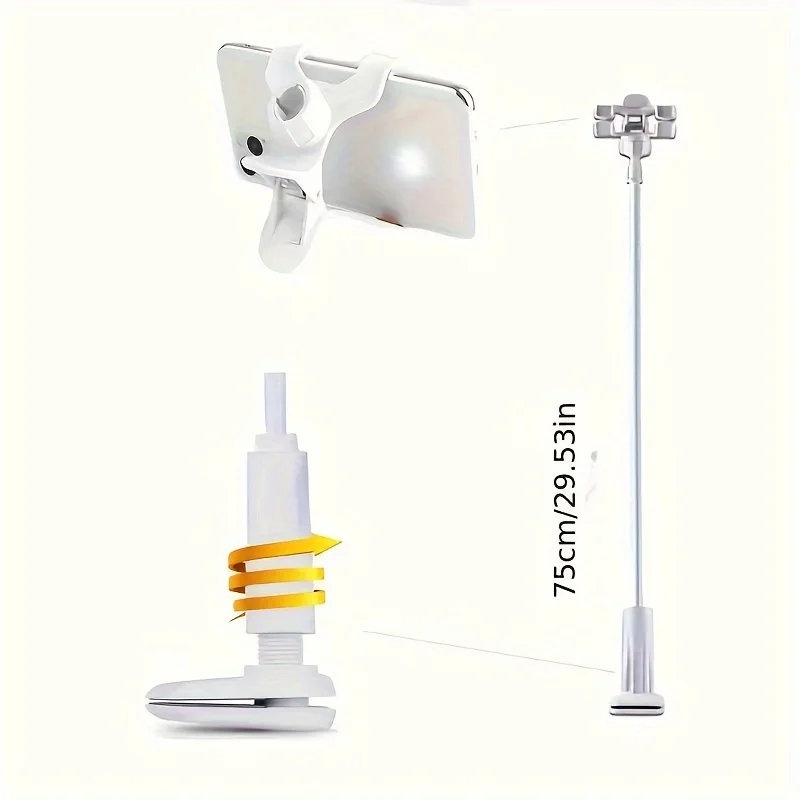 1pc Phone Holder, Multifunctional Gooseneck Cellphone Holder, Waterproof, ° Adjustable Clamp For Bed And Desk