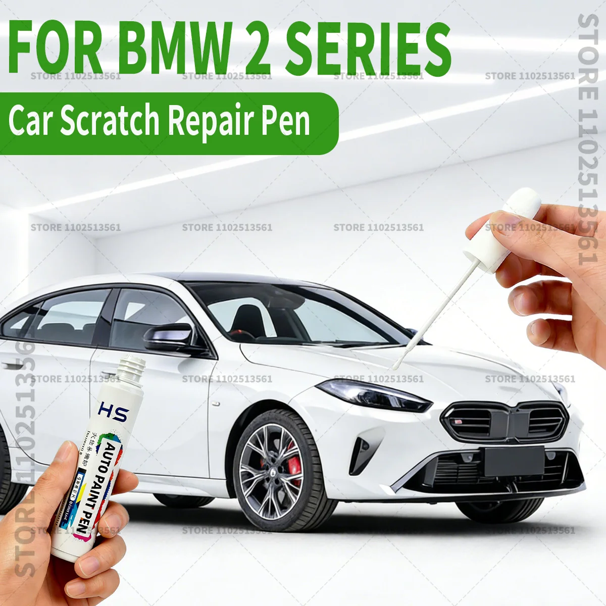 Image of Für 2014-2025 BMW 2er Serie Kratzerentfernung und Lackreparaturstift Alpine White 300 490 Black Saphi Blue Gray Portimao Blue