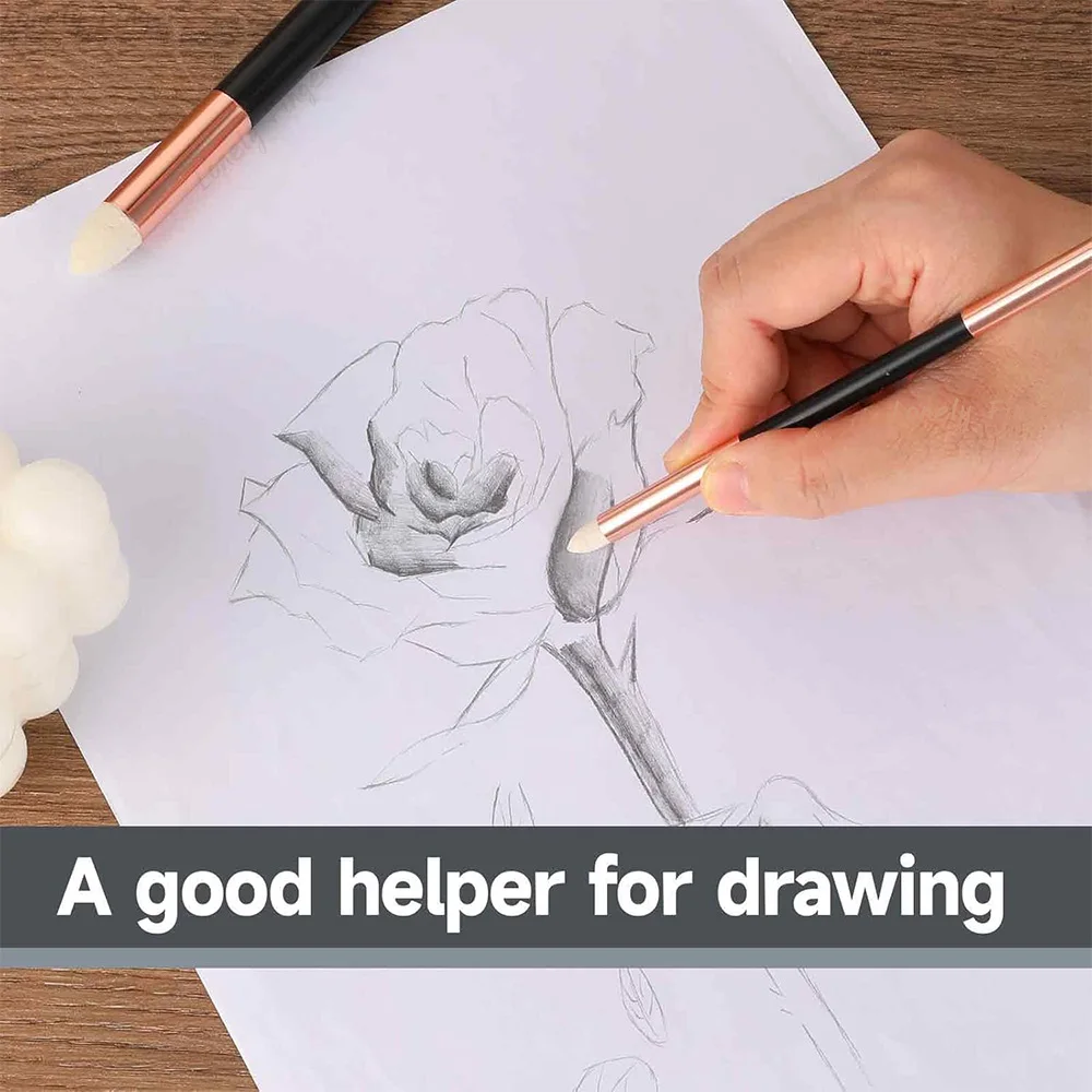 Stylo éponge de mélange d'artiste, 2 pièces, double pointe, lavable, croquis, brosse éponge à frotter, réutilisable, dessin, Art, outils de mélange Pastel doux