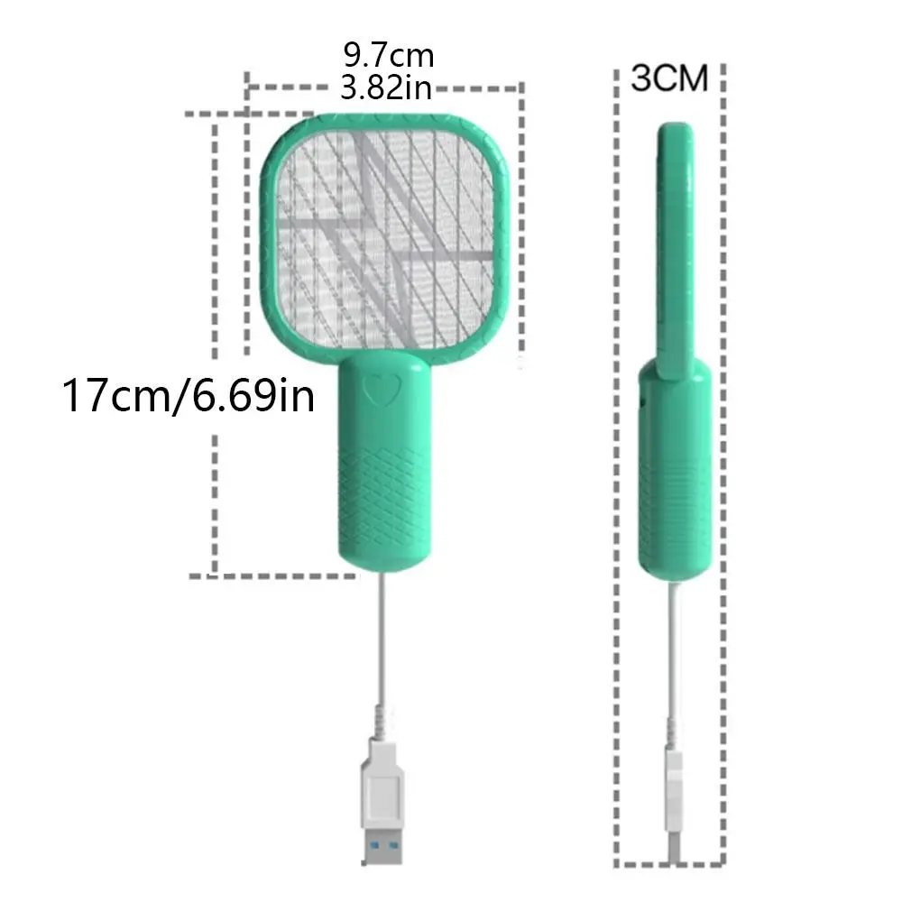 Duurzame USB Mug Swatter Trap UV Licht Elektrische Schok Fly Bug Zapper Mini Beveiligingsnet Insect Racket Zomer