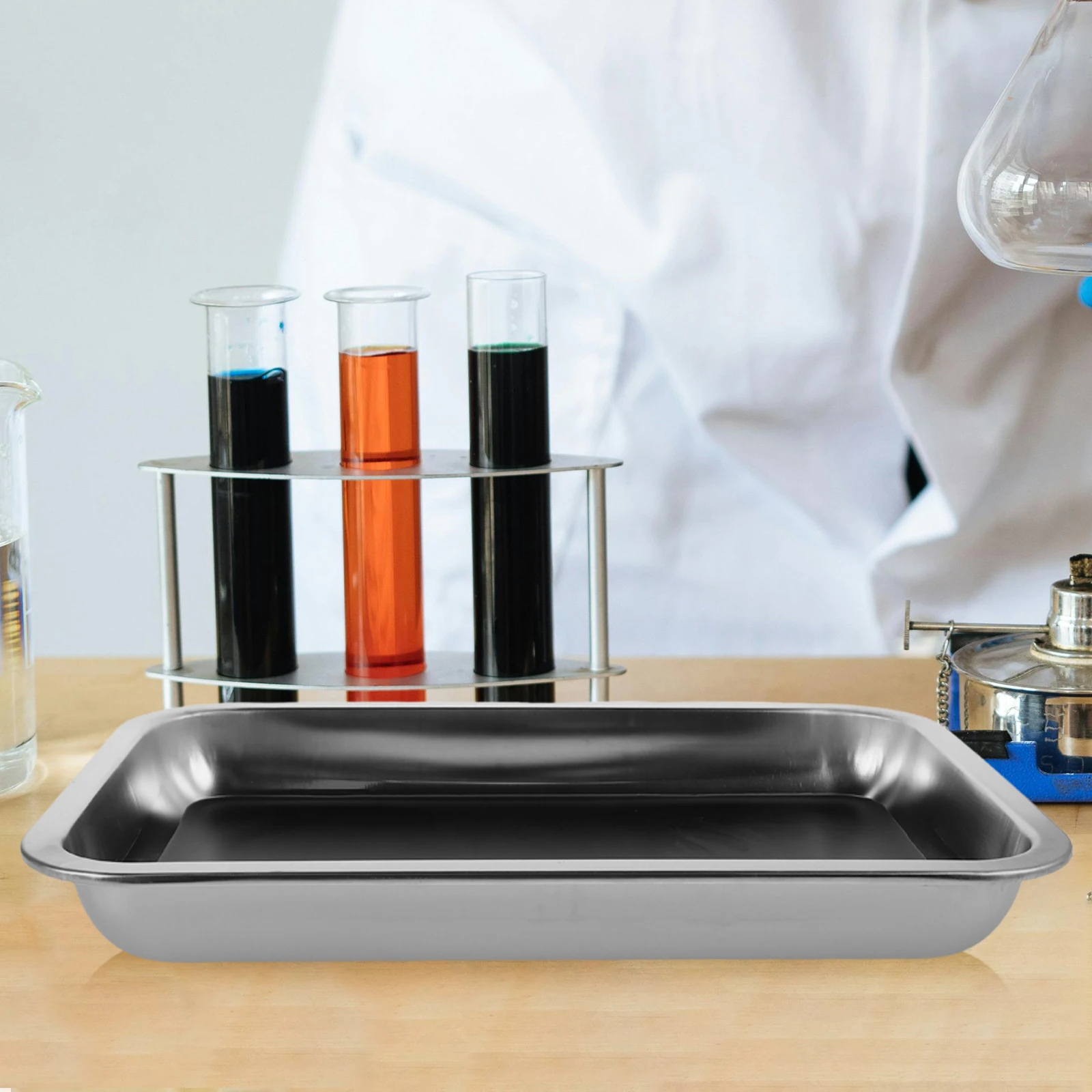 Stainless Steel Dissecting Pan 31x21x4cm Lab Dissection Tray Science Teaching Biology Experiments Laboratory Tray