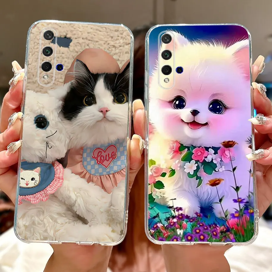 For Huawei Honor 20 Case YAL-L21 Silicone Cover Cool Dragon Tiger Animals Soft TPU Phone Cases For Nova 5T YAL-L61 Nova5T Fundas