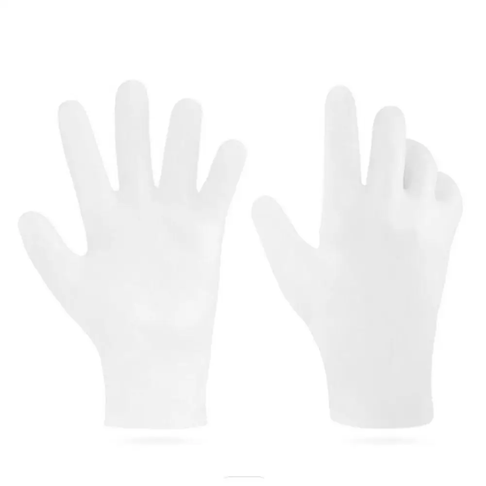 1 Pair Silicone Exfoliating Gloves Anti Slip Hand Spa Mask Pedicure Socks & Moisturizing Gloves For Hand Care Y6E0