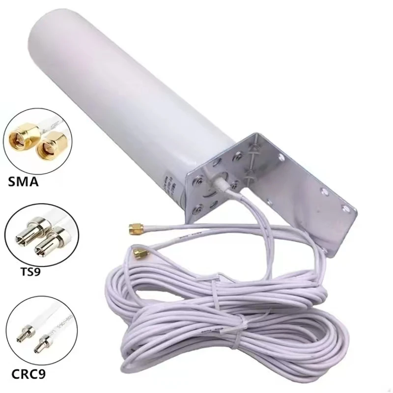 Hi-Gain LTE External Antenna 3G 4G Outdoor Antenna With dual 5M Meter SMA Male CRC9 TS9 Connector For 3G 4G Router Modem