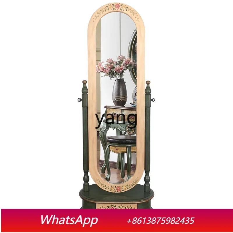 

CMX Mediterranean full-length mirror full-body floor mirror vertical rotating full-body fitting mirror