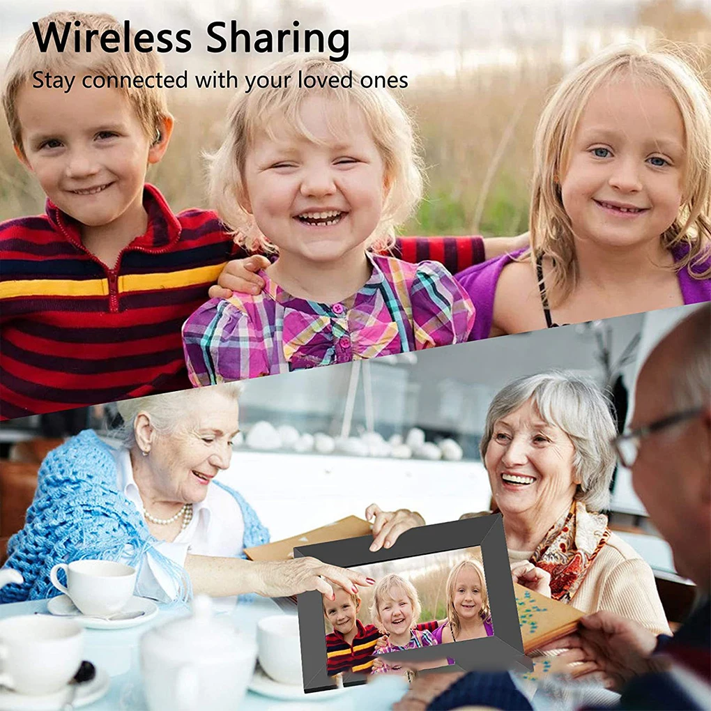 

10-дюймовая цифровая фоторамка IPS, изображение 1280*800, полнопросмотр, фотоальбом, часы, календарь, видеоплеер, вилка европейского стандарта