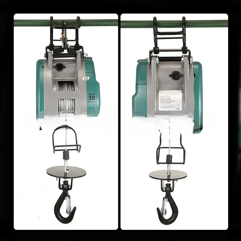 500KG 360KG hoist New upgraded double-hole small King Kong electric hoist hanging wire rope portable lift 220v crane