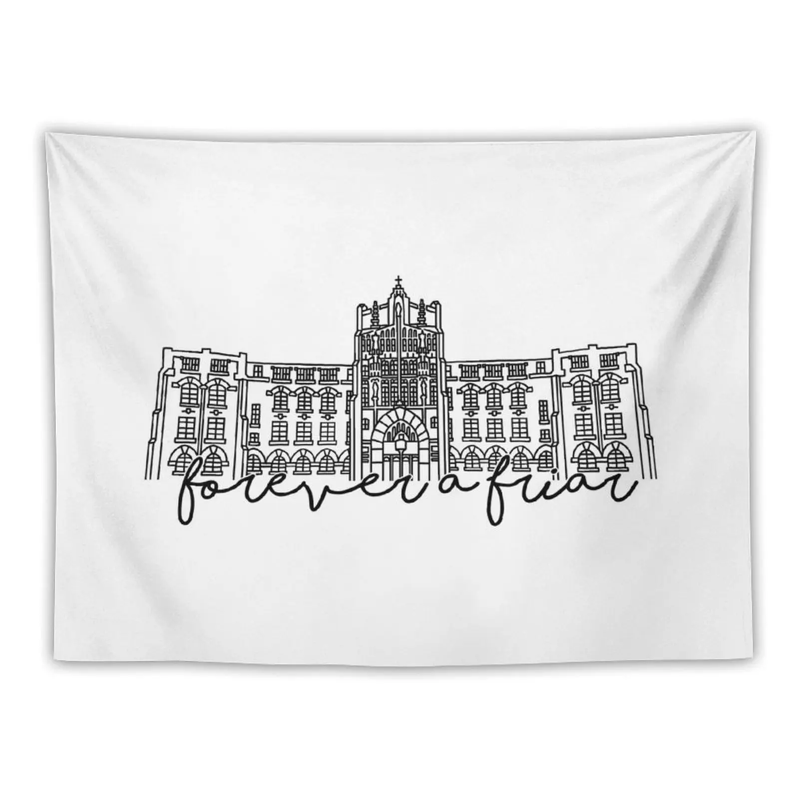 

Forever a Friar Providence College Harkins Hall Tapestry Room Decorating Aesthetic Hanging Wall Tapestry