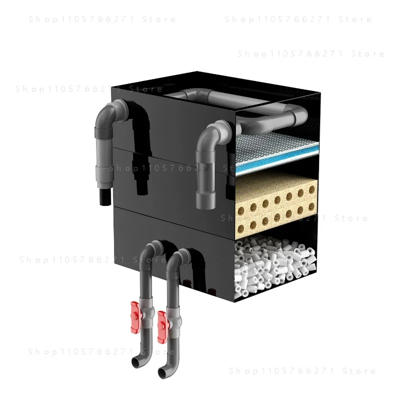 Fish tank filter turnover box Silent upper trickle box Water circulation External filter Fish tank filter box