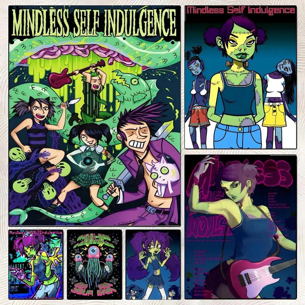 Band Mindless Self Indulgence Poster Classic Poster HD Art Sticky Wall Waterproof Home Living Room Bedroom  Aesthetic Decoration