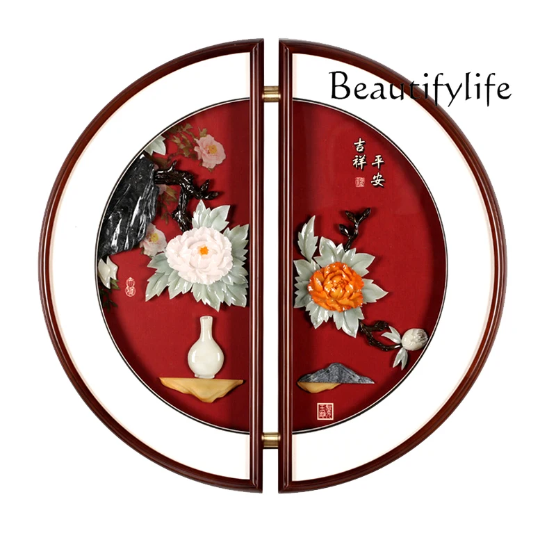 

New Chinese style living room decorative painting sofa background wall dining room modern simple corridor home fashion