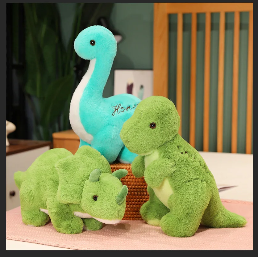 Dinosaur Theme Soft Plush Toy Triceratops Stegosaurs Tyrannosaurus Rex Stuffed Plushies Dolls Roar Birthday Boys Girls Companion
