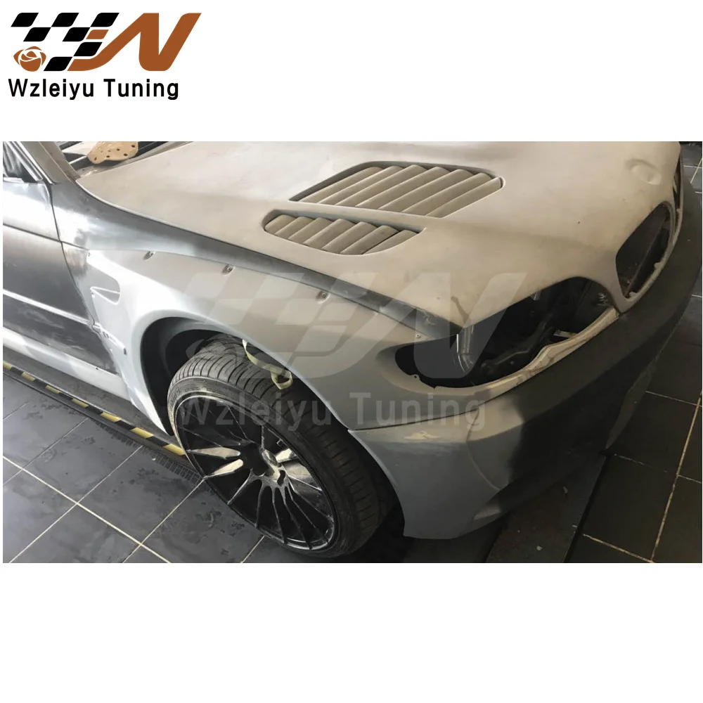 TB Style Fiber Glass Wide Body Kit Fit For BMW E46 4D 99-05 High Quality Fitment 9 PCS