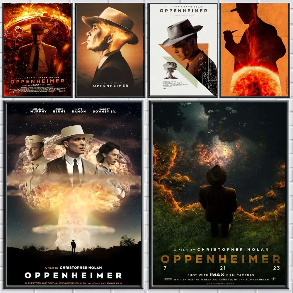 classic movie O-Oppenheimer 2023-R Poster Peel and Stick Wall Art for Cafe Office Bar and Home Decoration