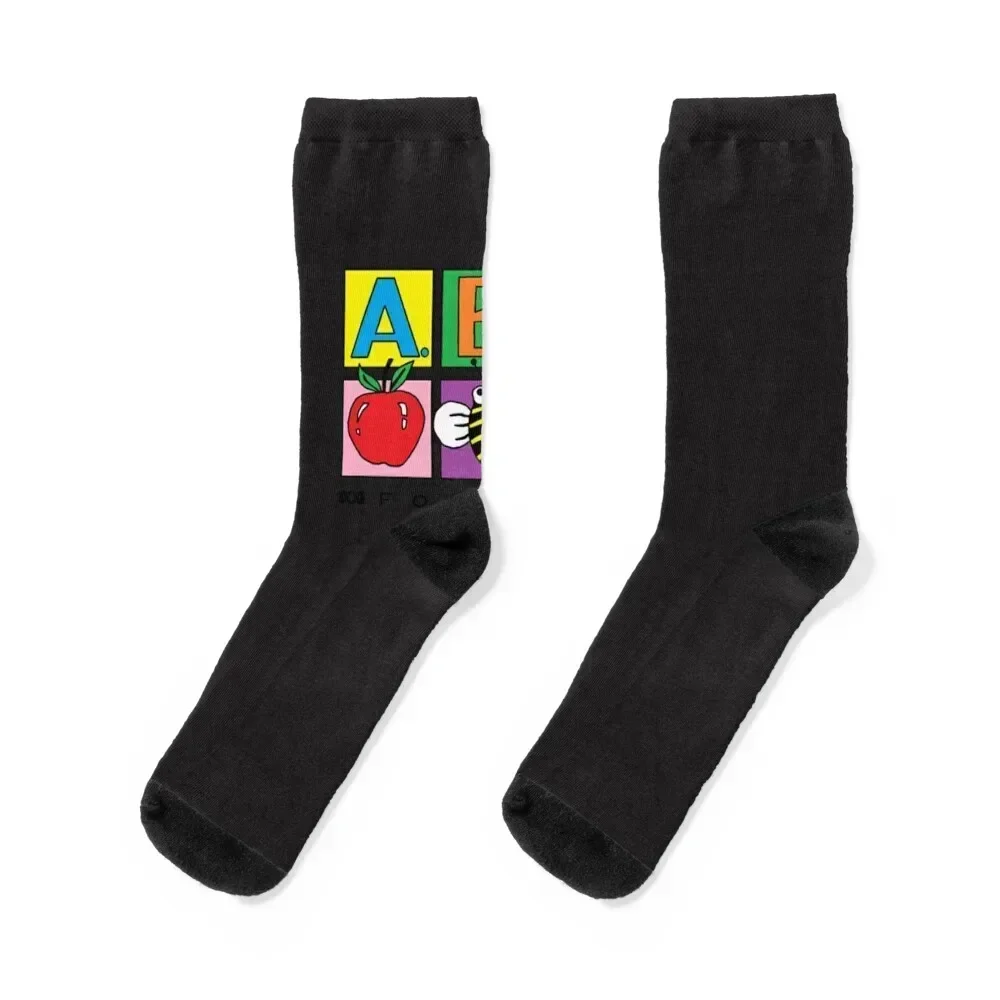

ABC For Kids Logo Classic T-Shirt Socks professional running happy Antiskid soccer hiphop Women Socks Men's