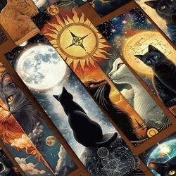 30pcs Cat Tarot Cards Bookmarks Reading Pages Books Marked School Stationary Supplies DIY Aesthetic Bookmark Creative Gifts