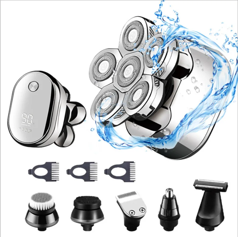 جديد وصول الرجال متعددة الوظائف الحلاقة الحلاقة الكهربائية ستة شفرات رئيس أداة إزالة الشعر Barbeau