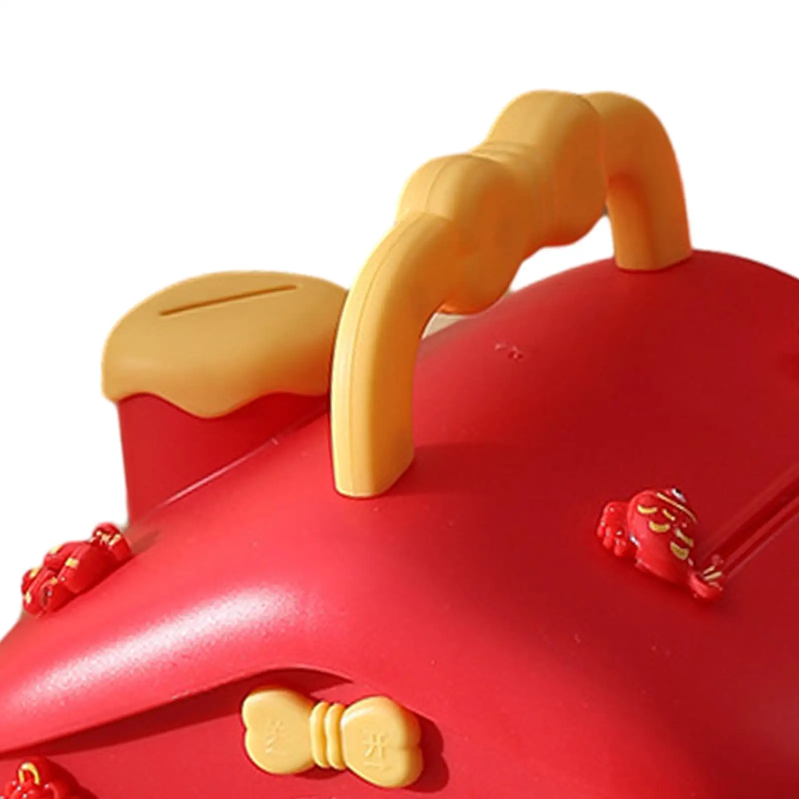 Festive Red House Kids Coin Bank - Charming Decor for Children's Room