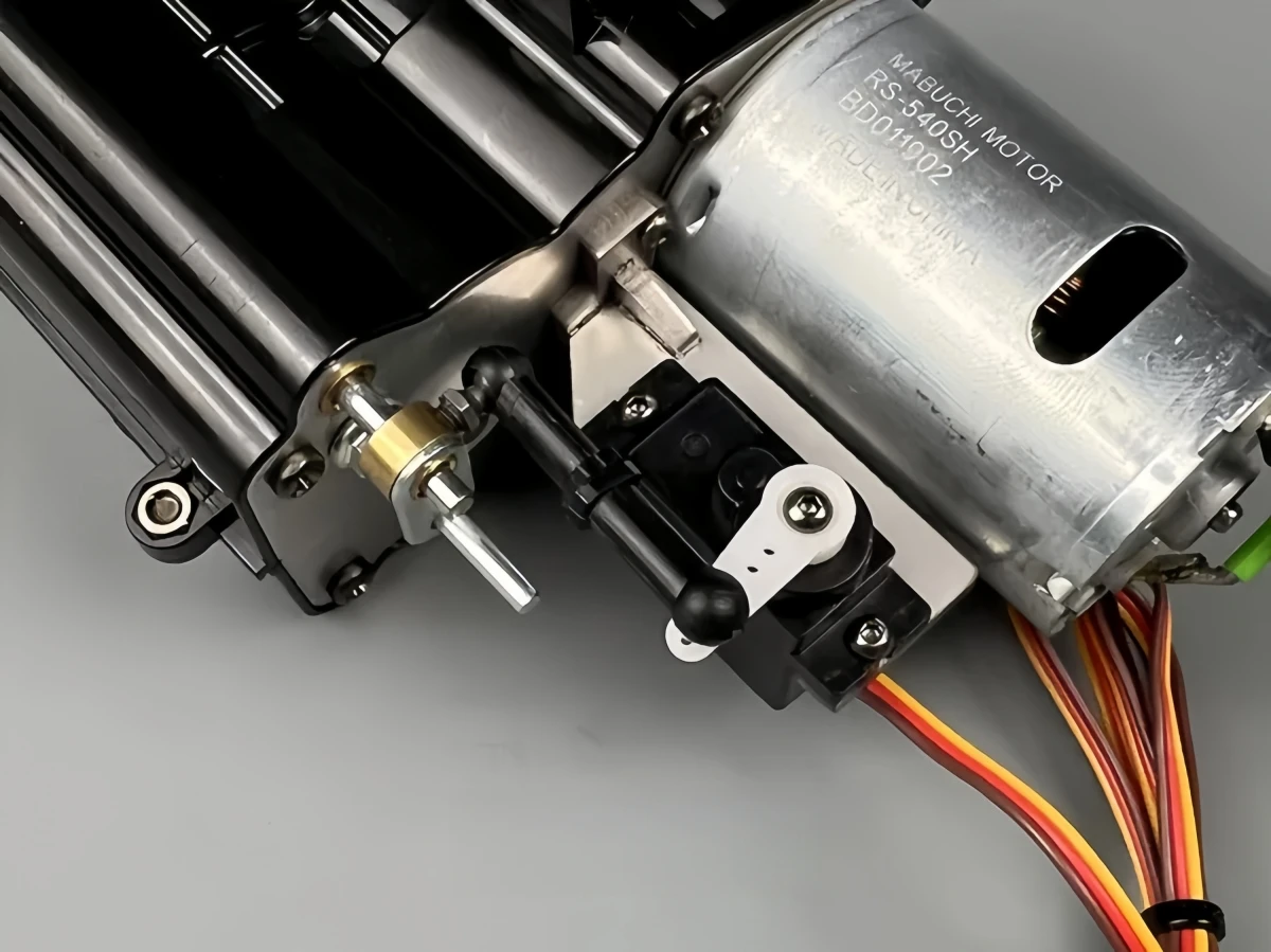 Scaleclub 1/14 Tamiya Gearbox Metal Shift Bracket + 9g Servo