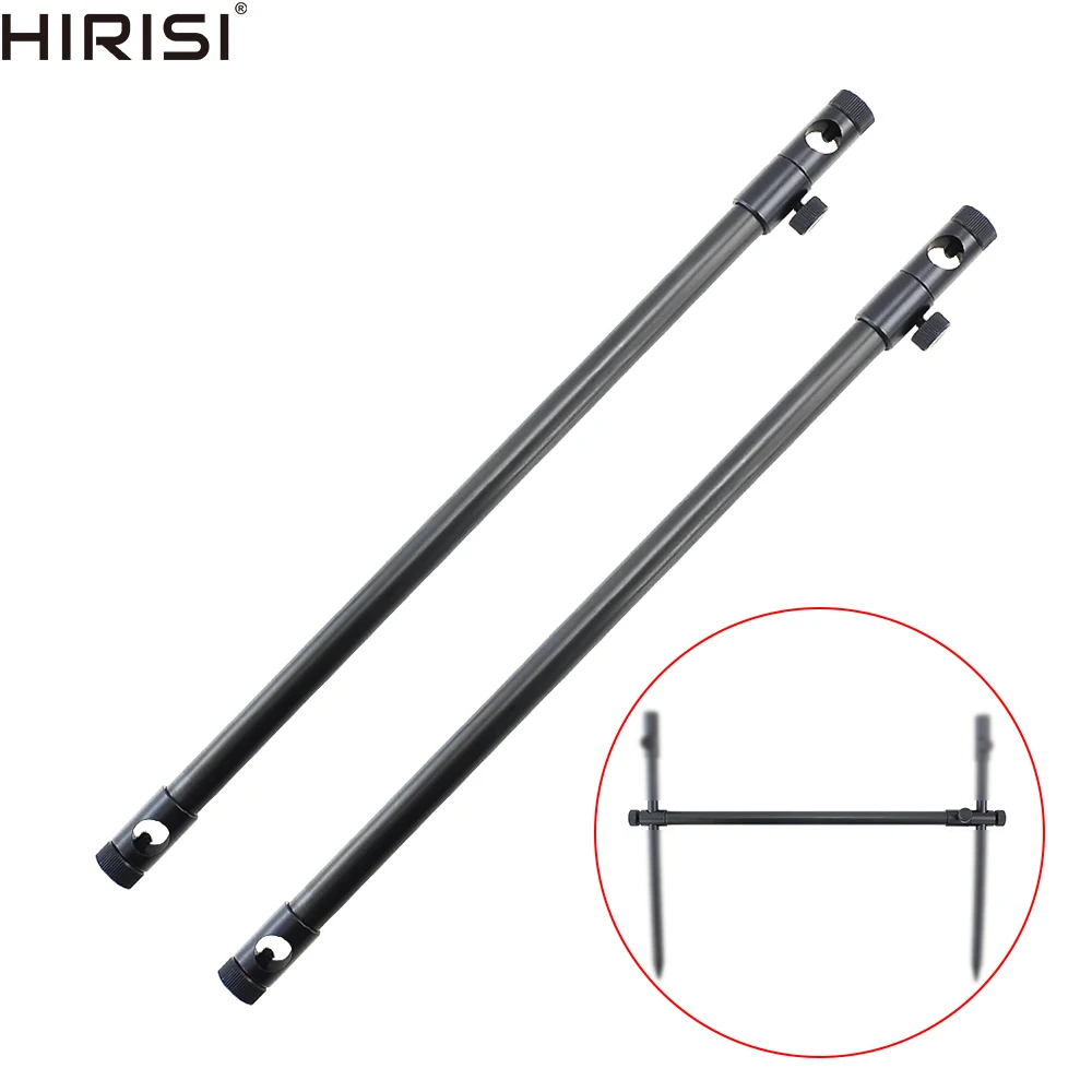 

2 X Carp Fishing Aliuminium Rod Support Fixed Bar Crossbar For Bank Sticks 40-70cm