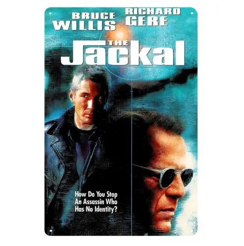 Металлический плакат с изображением фильма «Шакал Брюс Уиллис», жестяная вывеска 20x30 см, табличка