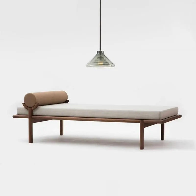 

Postmodern light luxury shoe changing stool, designer model house hotel bed and breakfast bench, Italian-style bedroom
