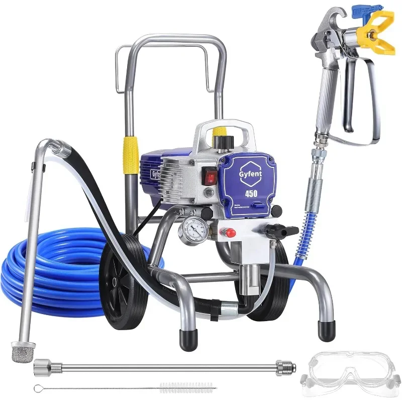 450 Airless Paint Sprayer, 0.47GPM Paint Sprayer for Home Interior 3300psi High Efficiency Airless Sprayer