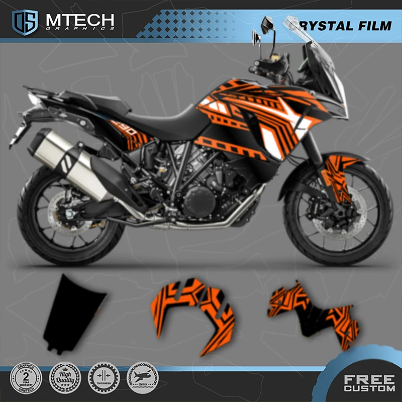 DSMTECH Custom Motorcycle Graphics For KTM 2017 2018 2019 2020 ADV1290-R-S 17-20 ADV1290 Decals Stickers Kits 010