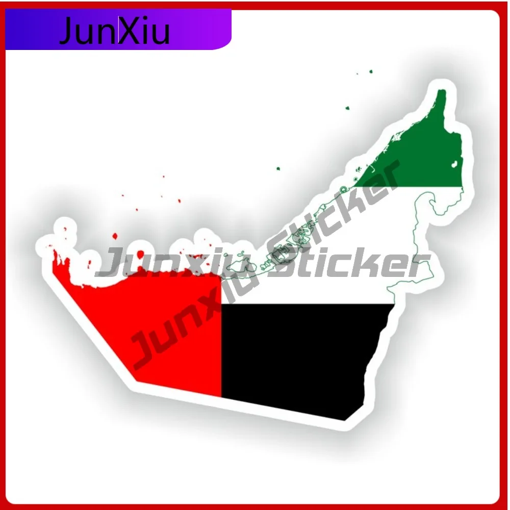 

United Arab Emirates Map Flag Silhouette Sticker Vinyl Waterproof Decals Stickers Camper Mirror Wall Car Bumper Sticker Decorati