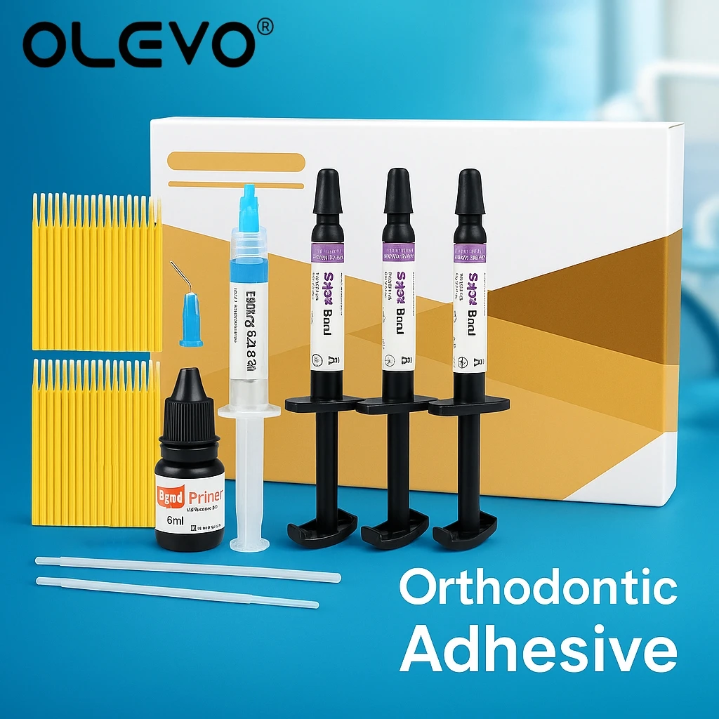 

Dental Orthodontic Adhesive Kit Invisible Light Cure Glue Direct Bonding System for Orthodontia Braces Brackets Dentist Material