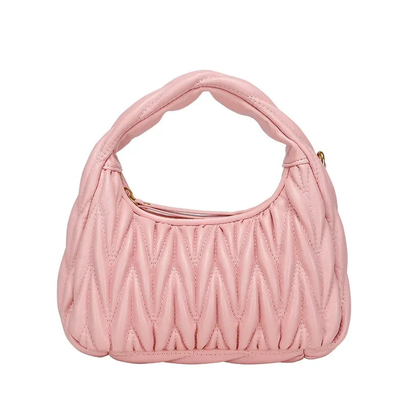 New pleated cloud bag fashion rhombus embroidery line dumpling bag high-grade texture shoulder crossbody bag HOBO handbag