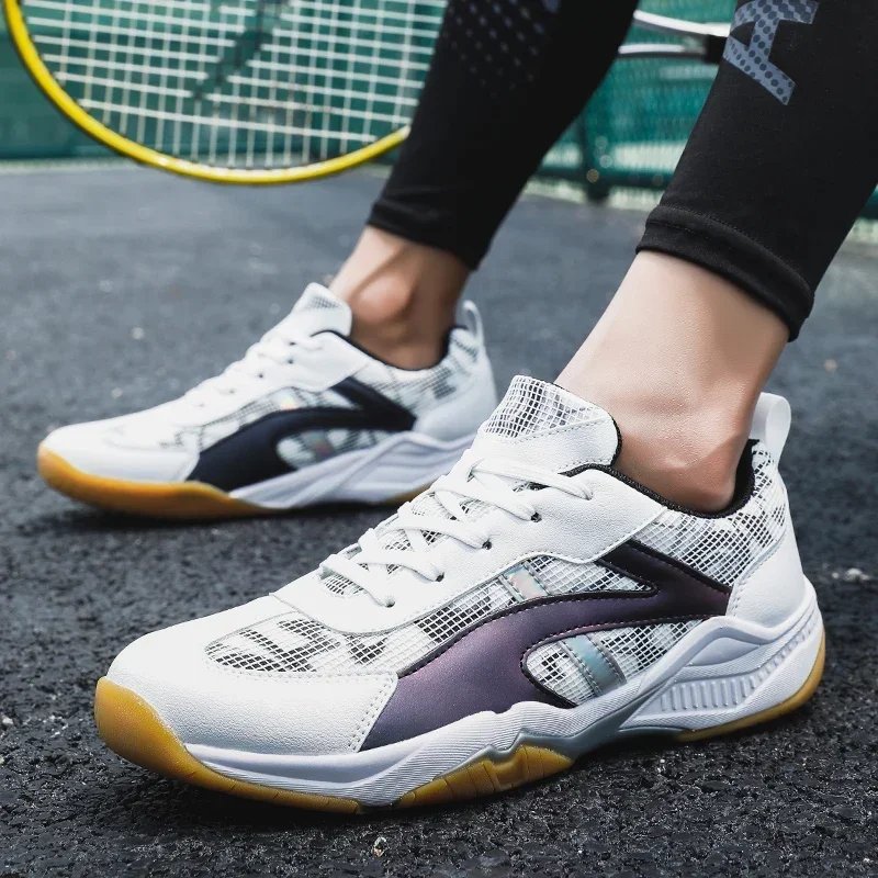 

2025 Women Men Pickleball Shoes Court Tennis Sport Badminton Shoes Women Gym Walking Sneakers Mesh Breathable Man Tennis Shoes